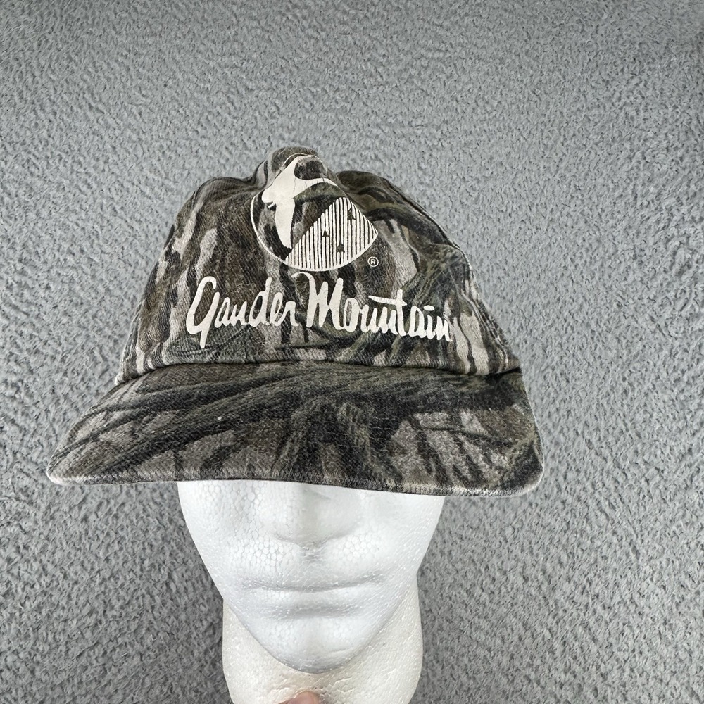 Vintage Mossy Oak Fall Foliage Gander Mountain Camo Snapback Hat Cap Made USA